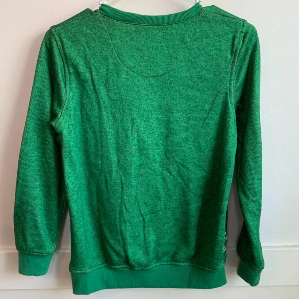 Dr. Suess The Grinch Sly One Green Long Sleeve Sweatshirt - Image 2