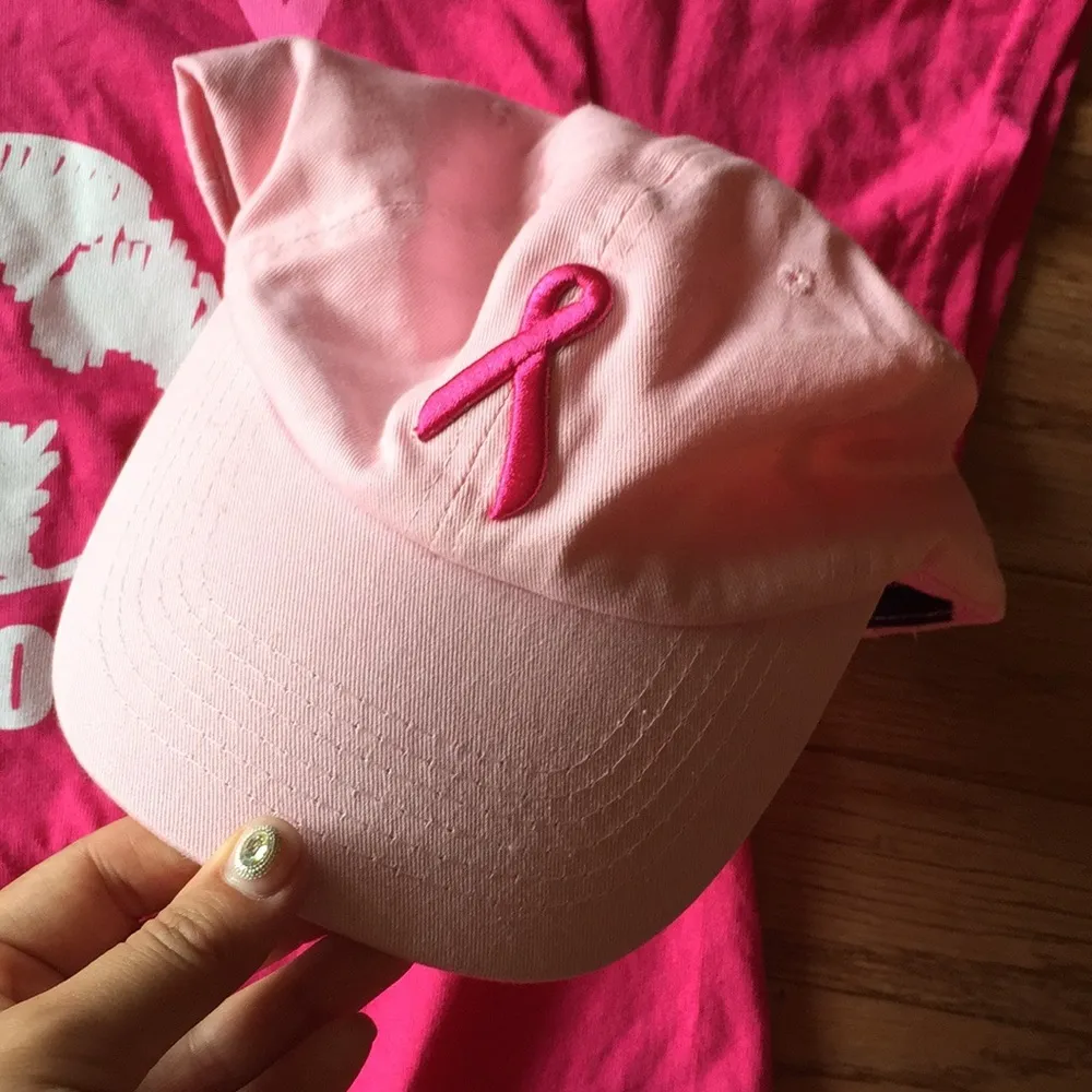 Breast cancer awareness campaign tee+cap. S Pink - Image 3