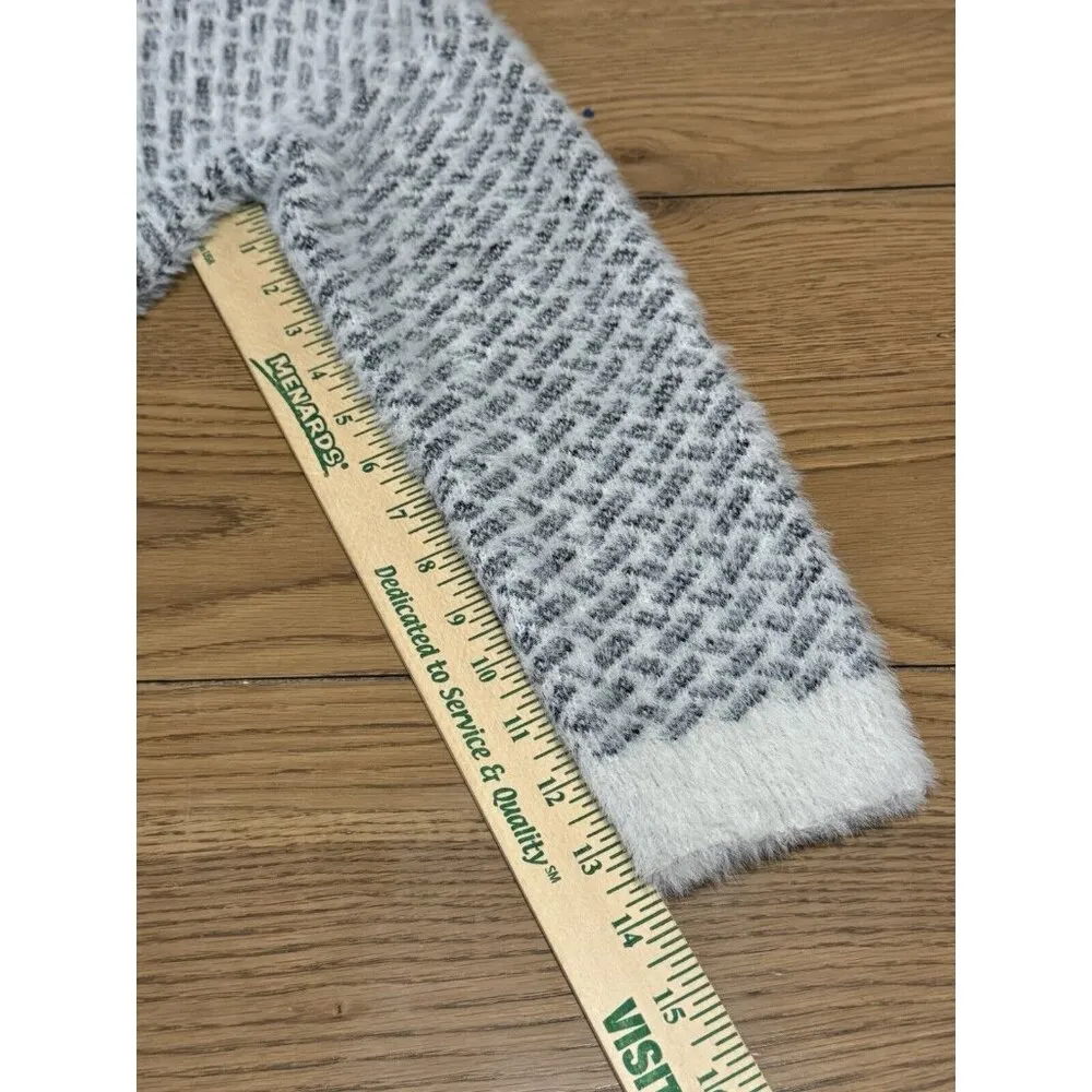 Sioni Cardigan Sweater Women Size M Black White Open Front Soft Long Preppy City Size M - Image 9