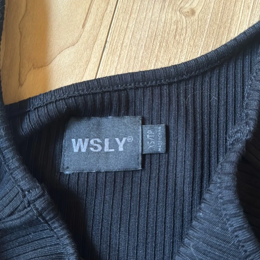 Essex Ribbed Square Neck Tank Dress Black Size XS - Image 3