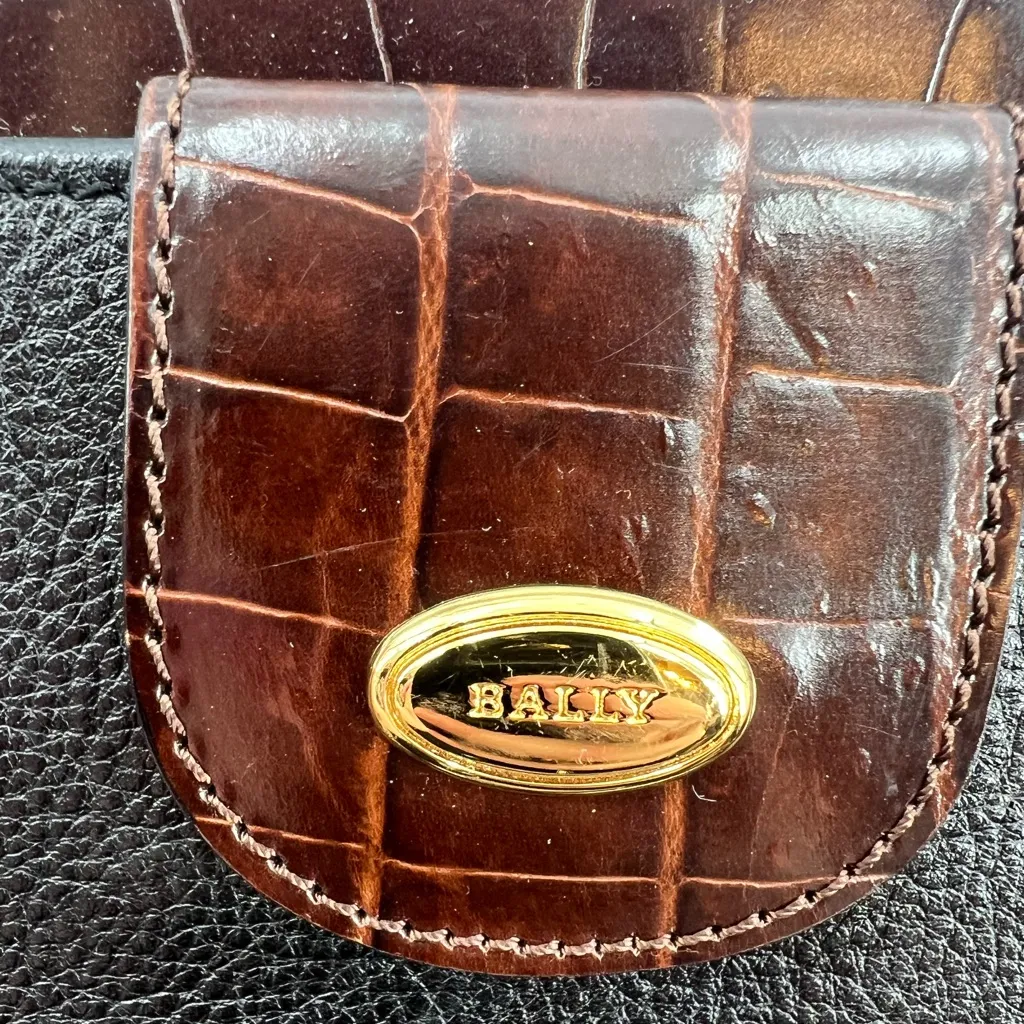 Vintage Bally leather shoulder bag Black - Image 4