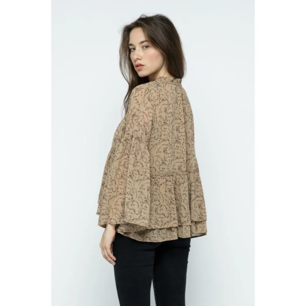 SCOTTSDALE FLUTTER SLEEVE BLOUSE - Image 7