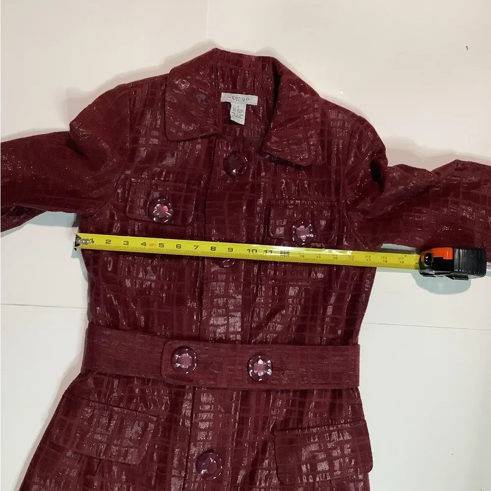 Vertigo Paris Color Rain Merlot Jacket Coat - Image 5