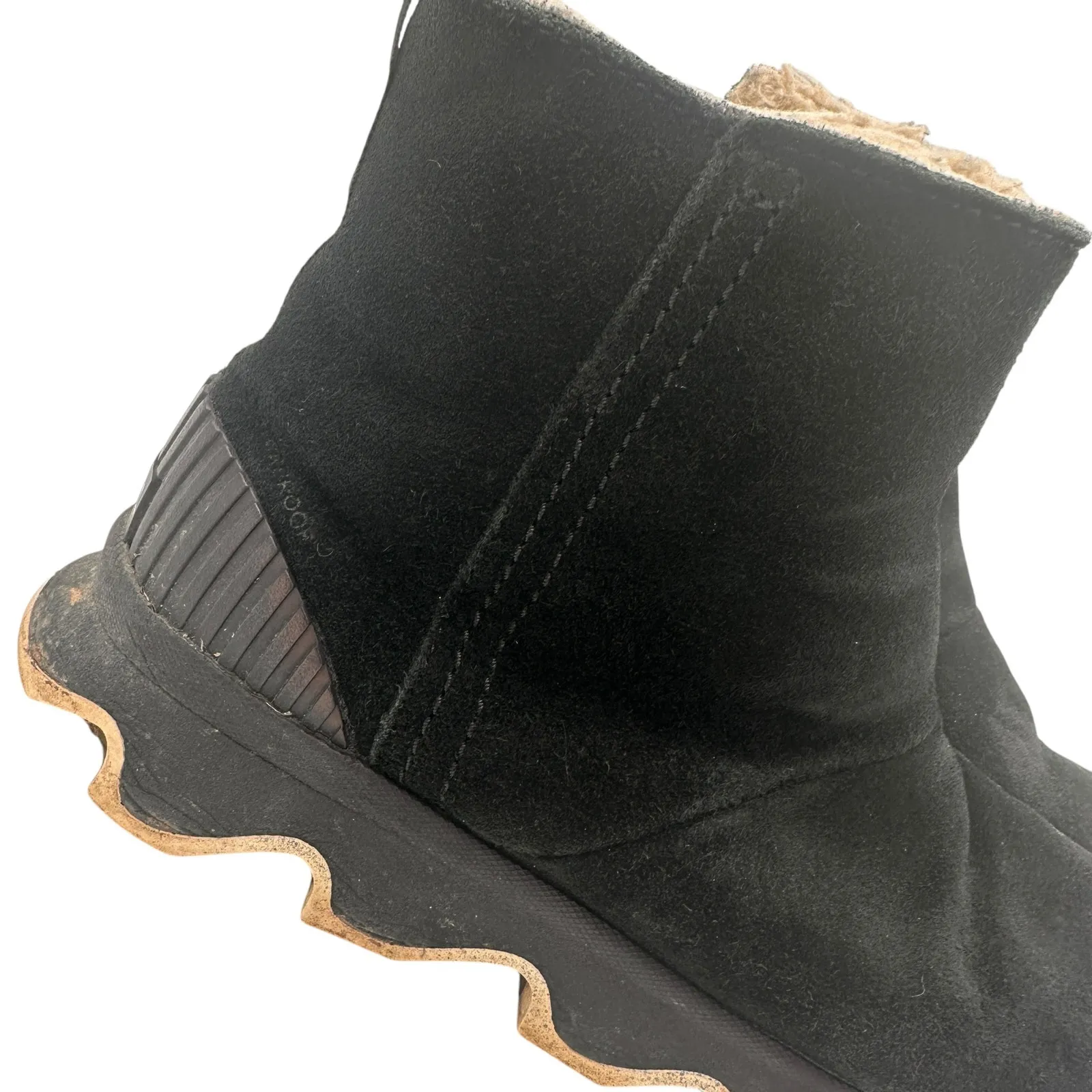 Sorel Women's Black Kinetic Short Suede Leather Boots Size 8.5 - Image 2