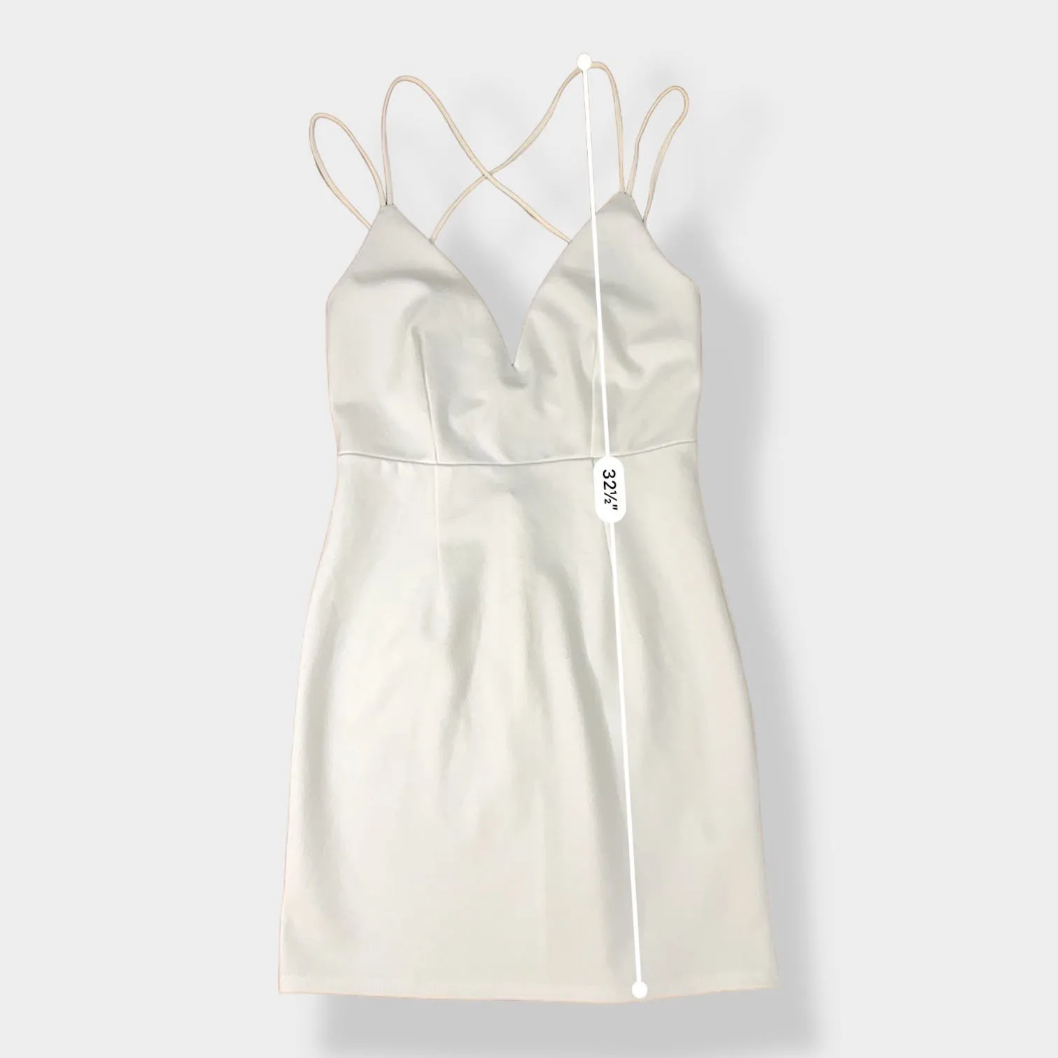 Tobie Bodycon White Open Back Mini Dress Size‎ S - Image 2