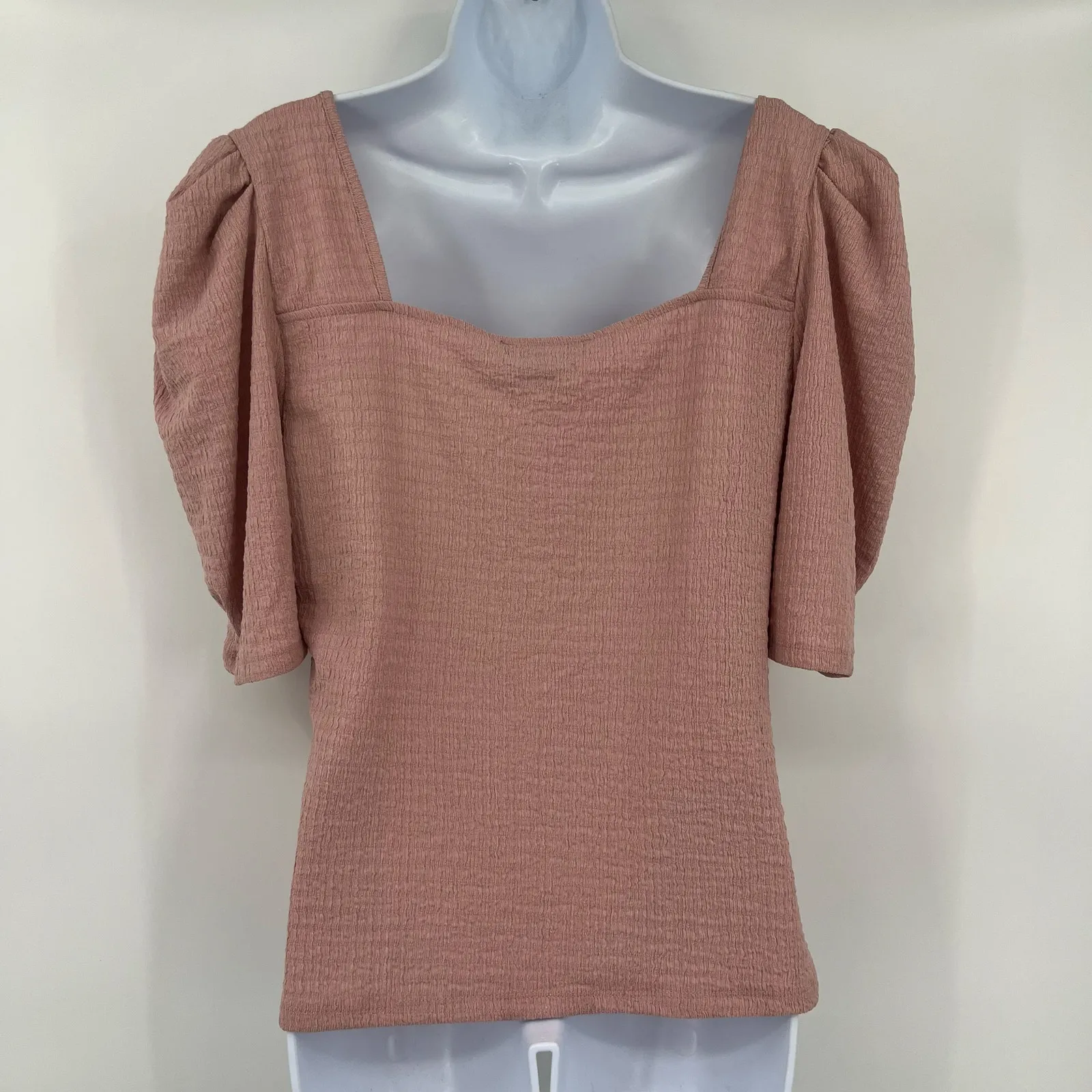 Marc New York Babydoll Womens Top Sz L Gauzy Puff Sleeve Coquette Y2K Cottage - Image 6