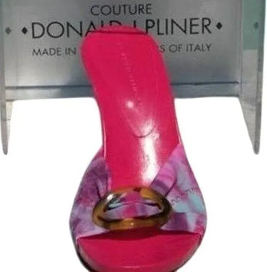 Donald Pliner Mesh Elastic Leather Shoe New Pink Multi Tie Dye NWT $225 Sandal Size 7.5 - Image 3