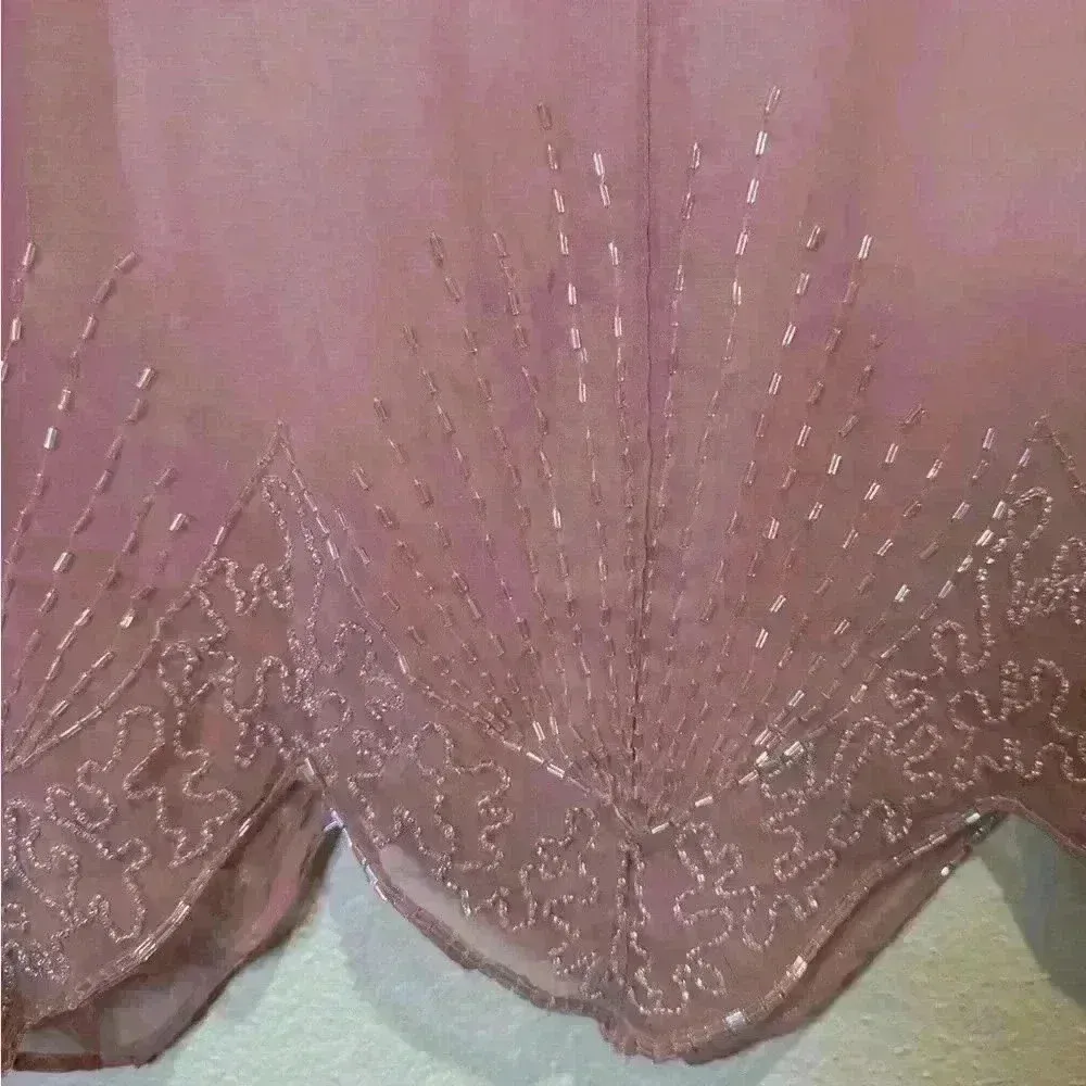 Vintage Jack‎ Bryan Pink Sheer Beaded Top Size M Size M - Image 10