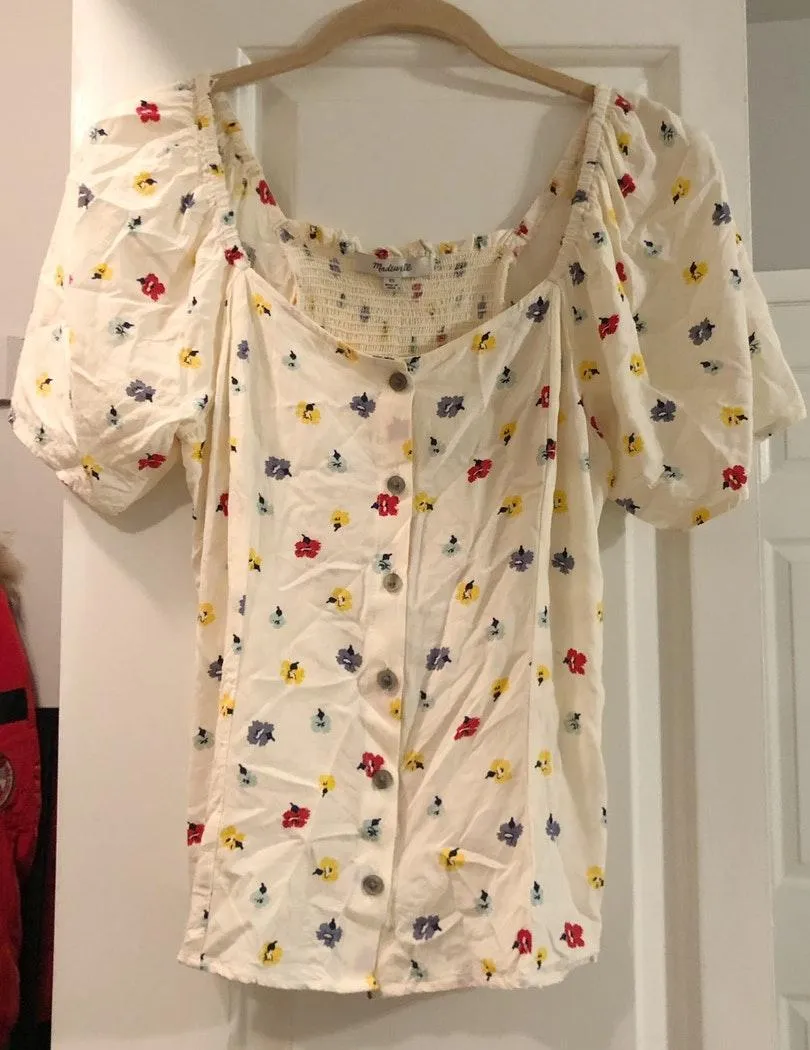 Seamed Shirt in Confetti Floral - Image 3