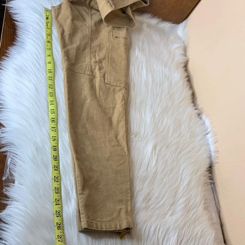 Michael Kors Soft Brushed Ankle Skinny Zipper Cargo Pants In Fawn Size 2 - Image 9