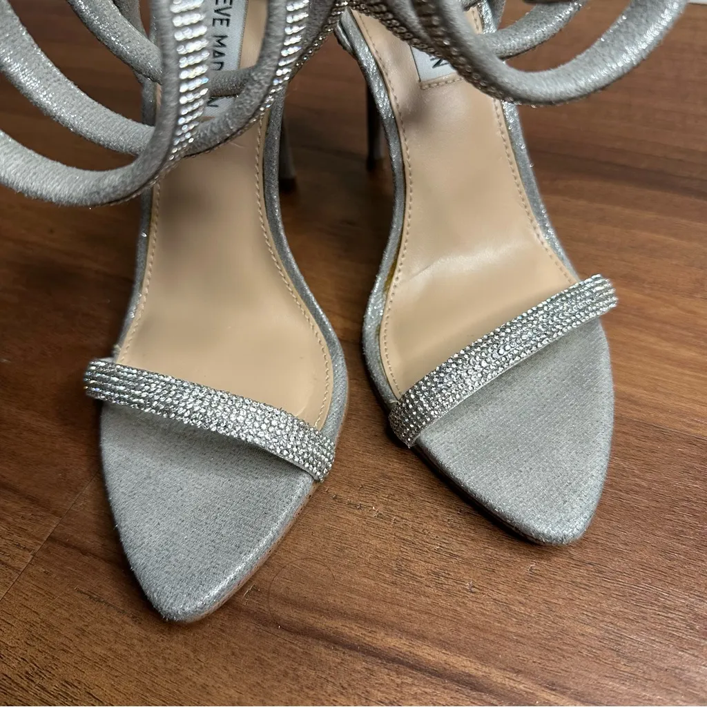 Steve Madden Bali Faux Leather Strappy Heels Women's 7 - Image 9