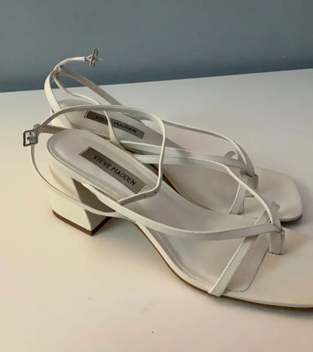 Steve Madden Alaina Sandle White - Image 6