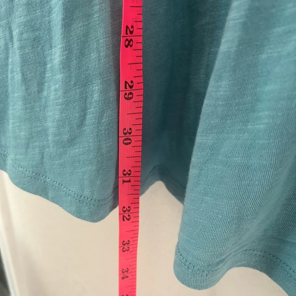 NWT Torrid Blue Cotton Modal Slub V-Neck Smocked Babydoll Tank - Image 9