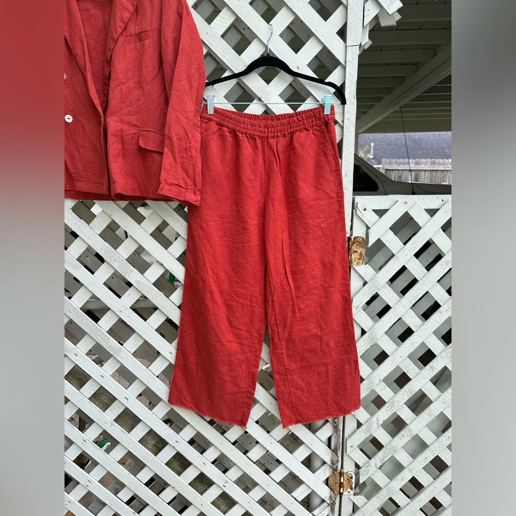 Free People Linen Blazer Set - Image 5