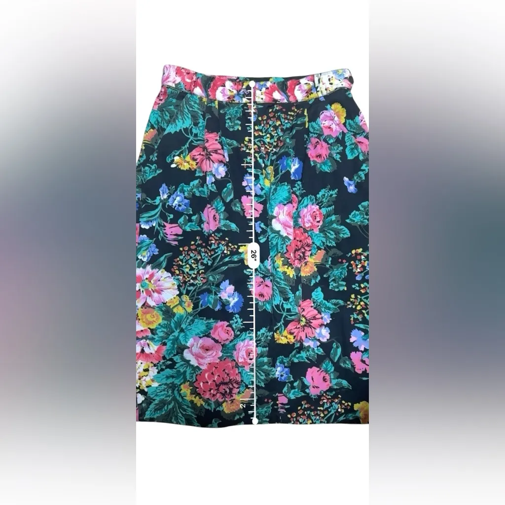 Vintage Casual Black Bright Floral Denim A - Image 13