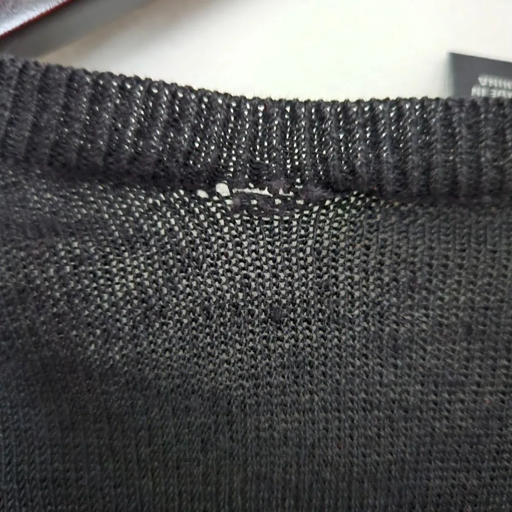 Ann Taylor Cardigan Sweater Short Business Casual Neutral Black Knit Classic - Image 9