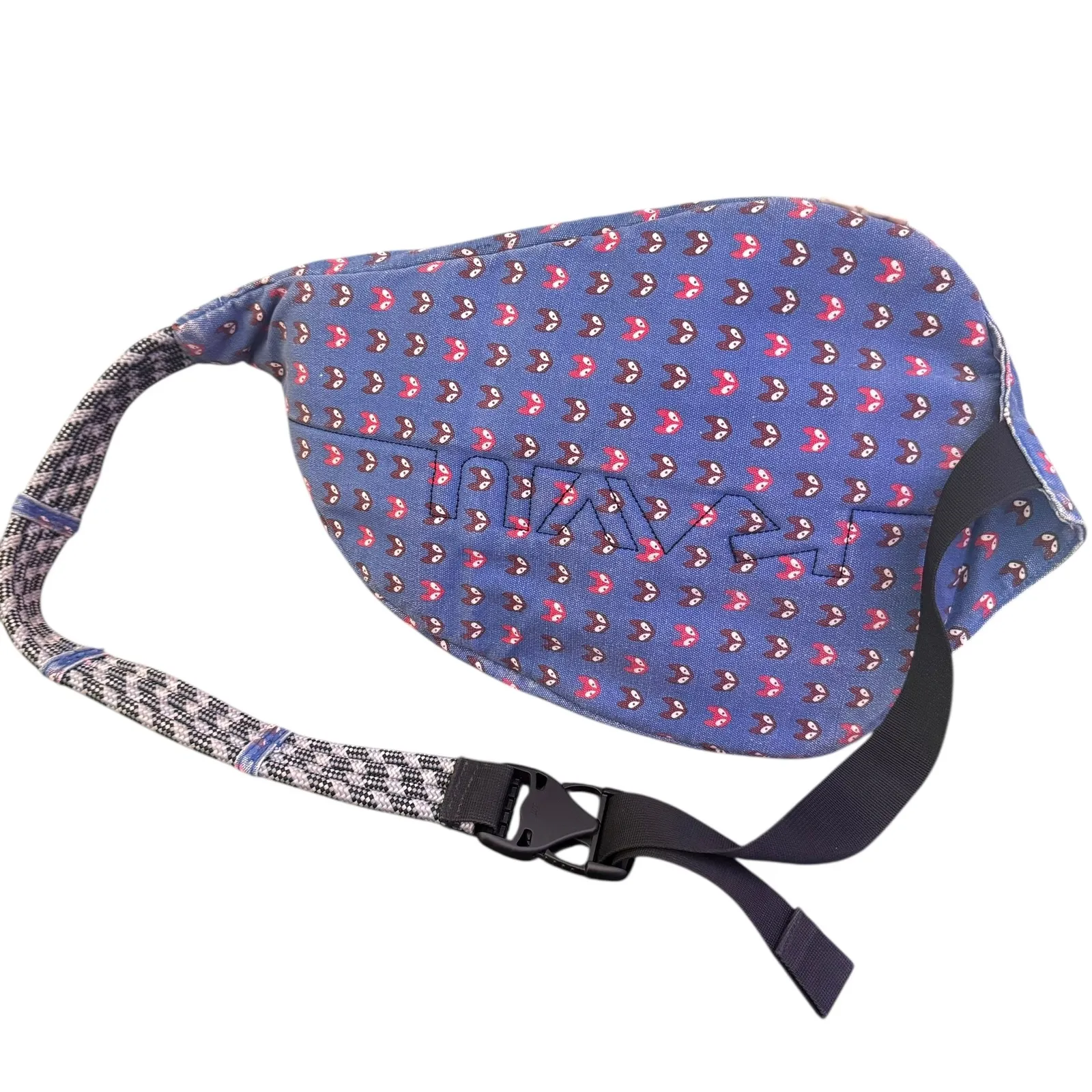 Kavu Bag Rope Sling Crossbody Fox Print Hiking Outdoor Limited Edition‎ Blue - Image 6