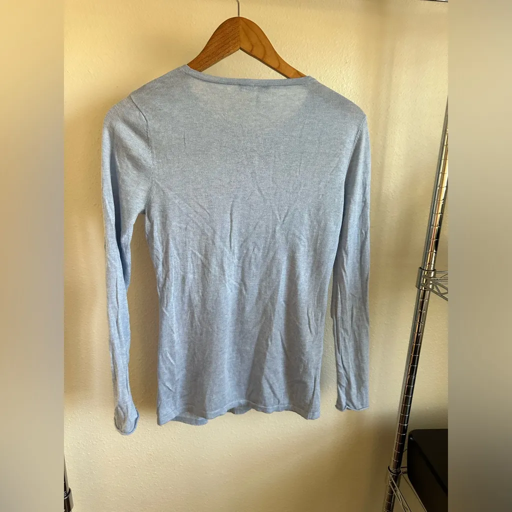 Eileen Fisher Light Blue Long Sleeve Sweater - Image 2