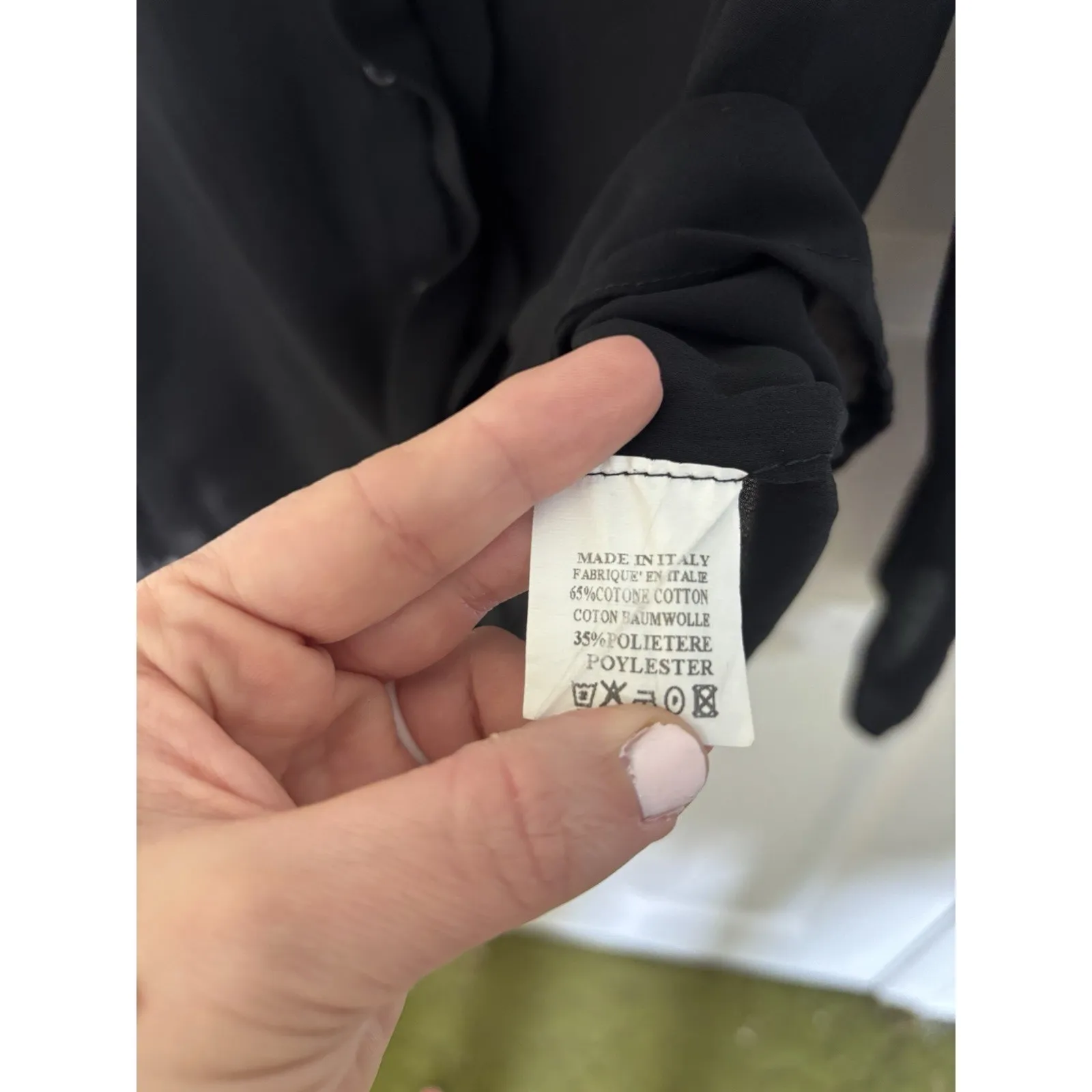 Brandy Melville Sheer Black Button Up Long Sleeve Top Whimsigoth Fairy Grunge - Image 6