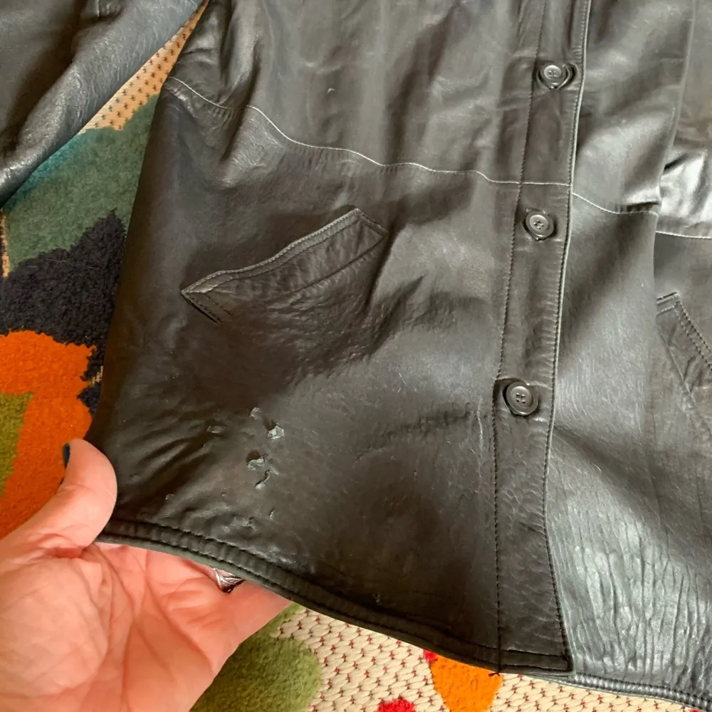 Leather Elements size 1X black jacket coat - Image 7