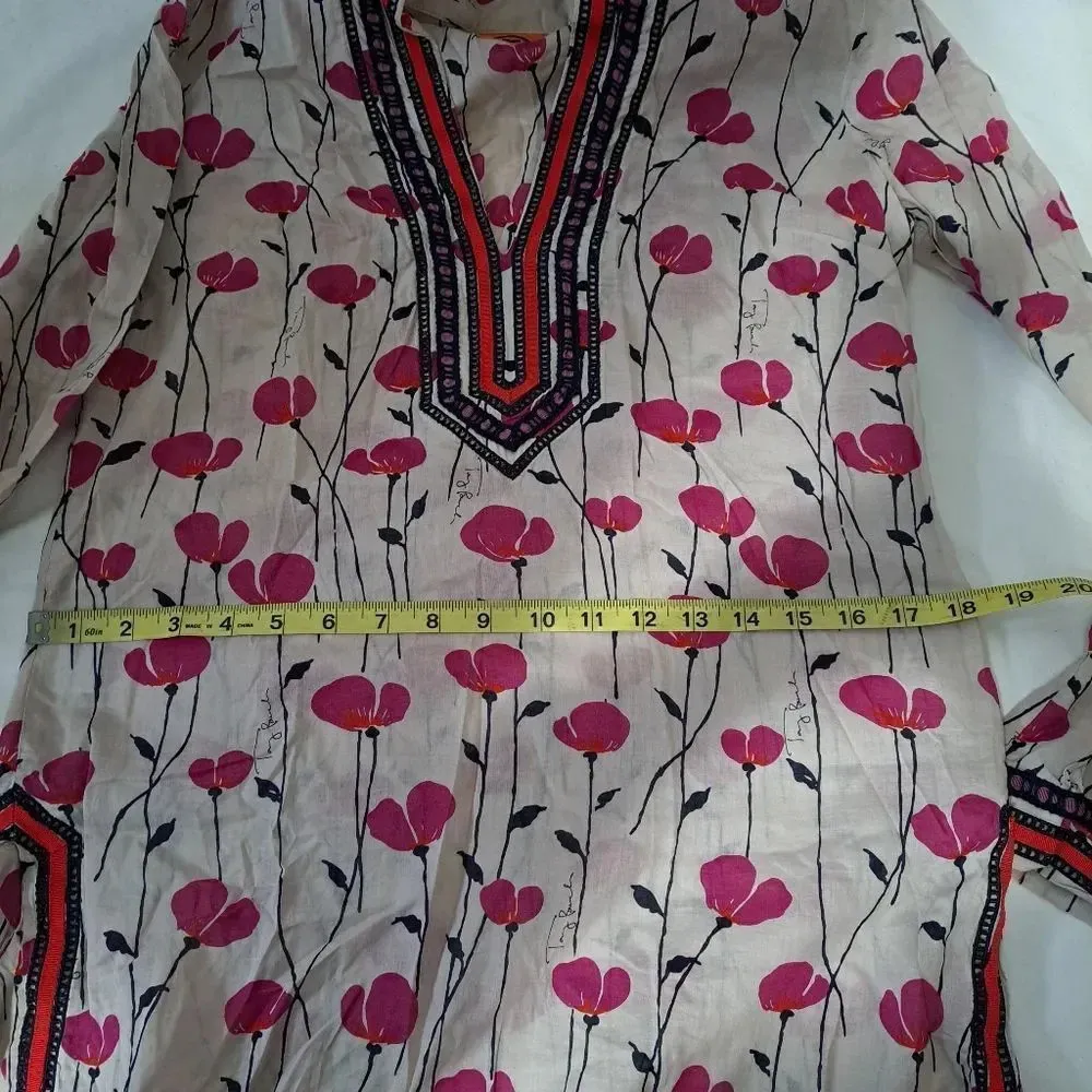 ladies TORY BURCH v-neck blouse size 6 - Image 11