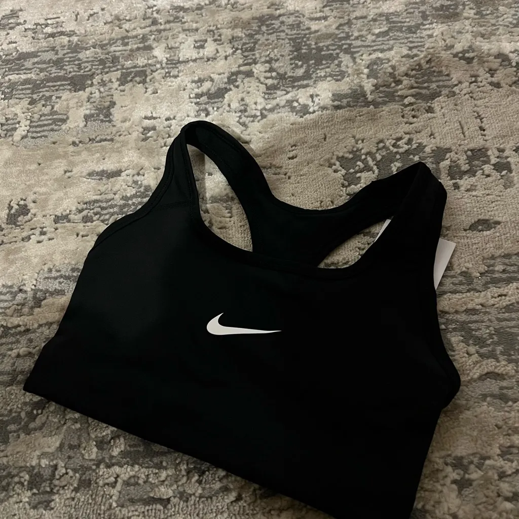 NWT Nike Black Medium Support Non Padded Swoosh 2.0 Sports Bra Size XS - Image 2
