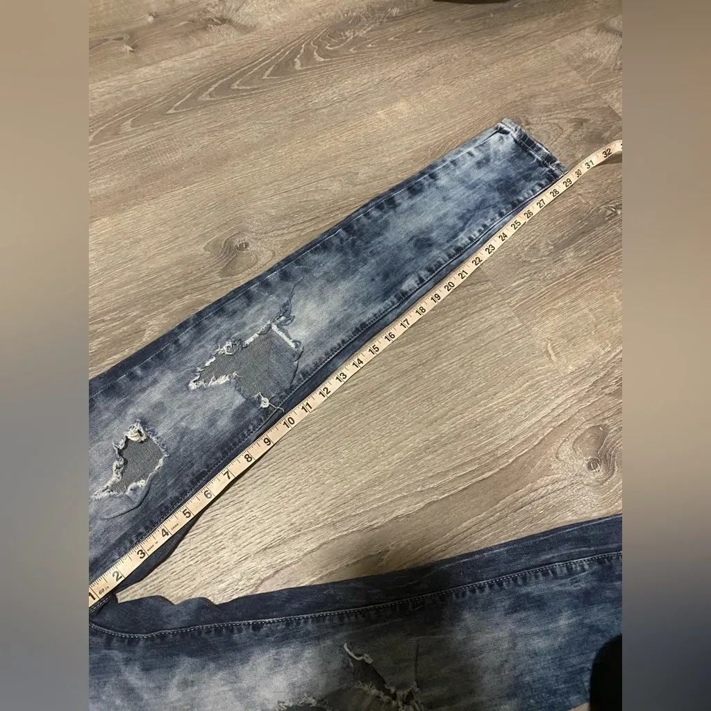 Decree Super Skinny Distressed Jeans | Medium Wash Stretch Denim | 5 - Image 2