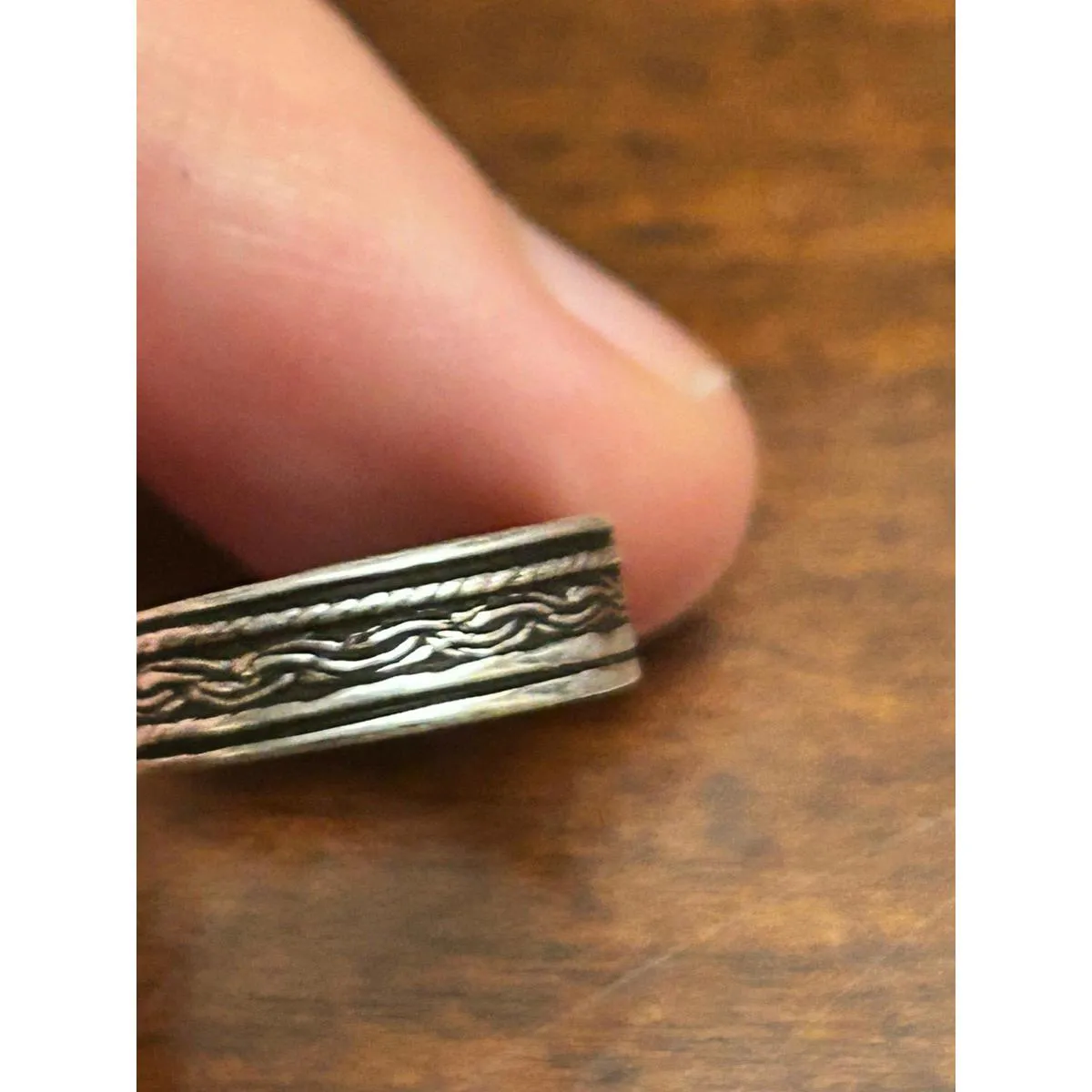 925 sterling silver ring band m32 1.12g size 2.5 - Image 3