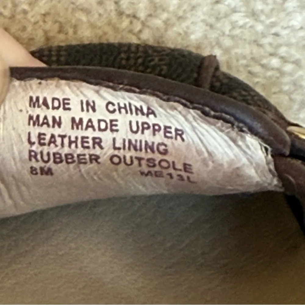 Michael Kors Fulton Studded Logo Moccasin Flats Brown Size 8M - Image 8