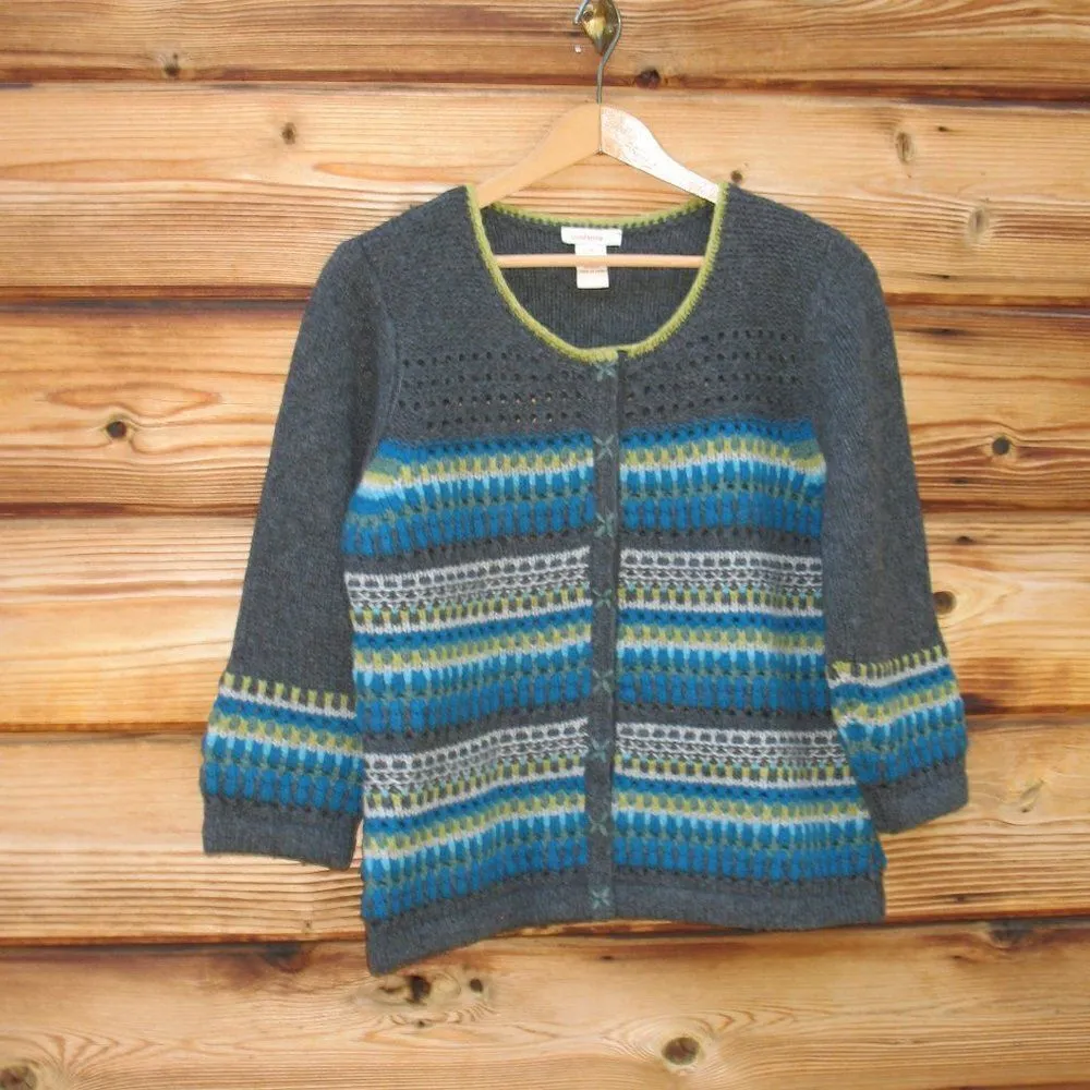 Sundance Katrina Wool Blend Snap Front Cardigan Sweater - Image 2