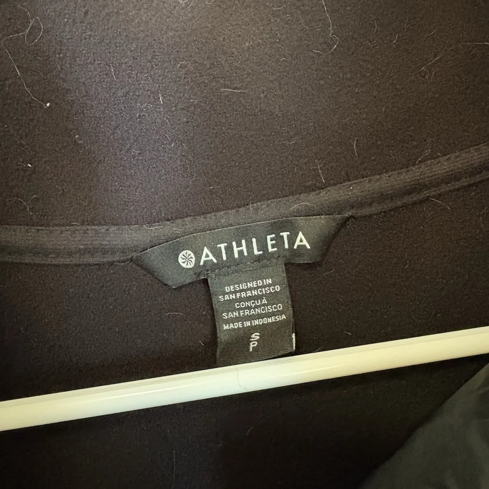 Athleta Cozy Sherpa Snap‎ Jacket Sweatshirt Small Black - Image 7