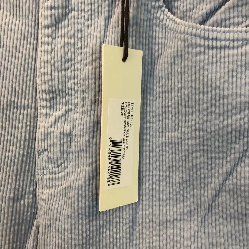 NWT  26" Sky Blue Cord Dusters High Rise Slim Pants - Image 13