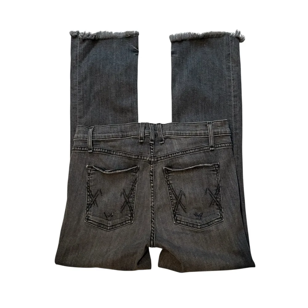 MCGUIRE Cropped Valetta Jeans with Raw Hem in Rialto Gray, Sz 30 - Image 9