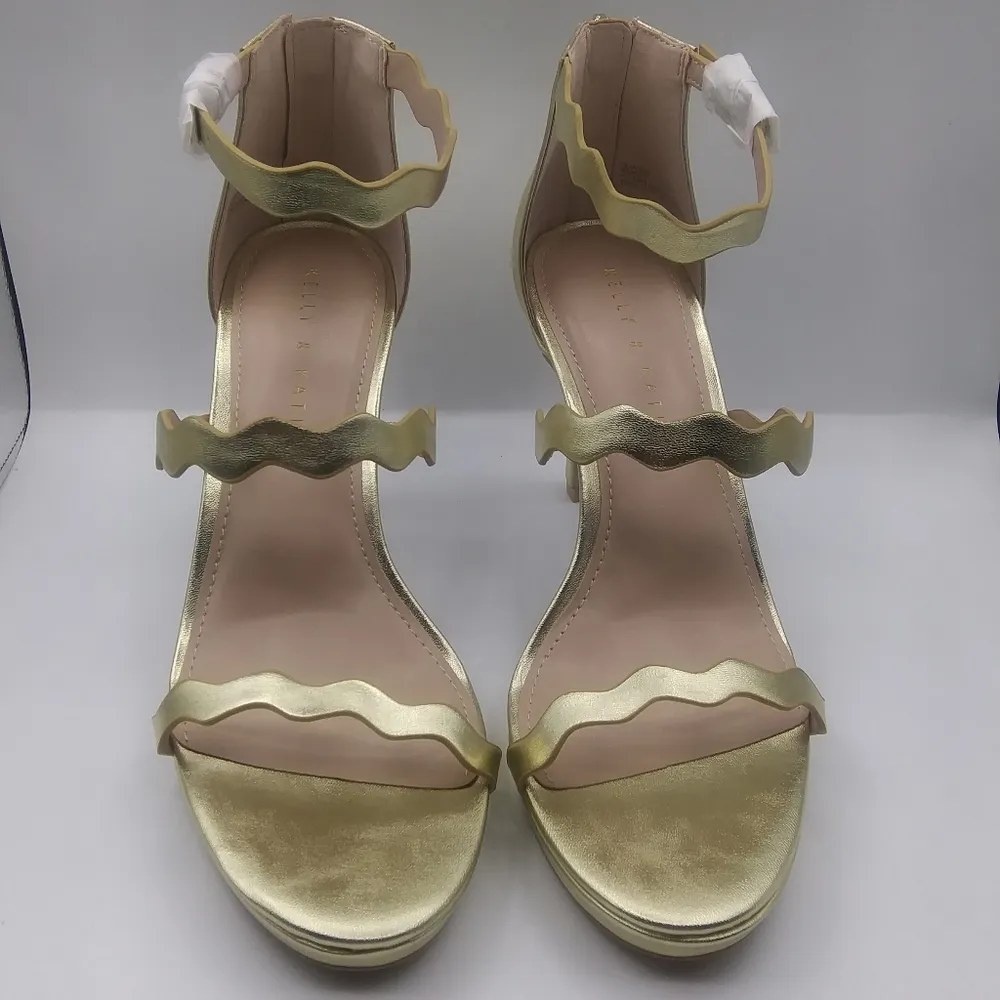 strappy gold heels - Image 6