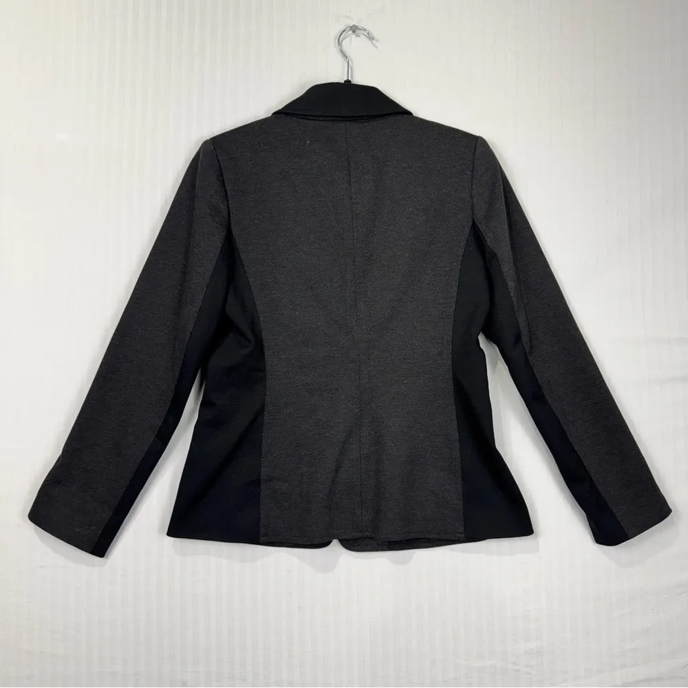 Chico’s 0 So Slimming Ponte Blazer Black/Charcoal Gray Women's Size Small (4/6) - Image 4