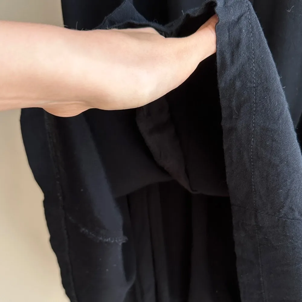 karin stevens Vintage Black Long Sleeve Dress Pearl Embroidery Accents, Size 16 - Image 10