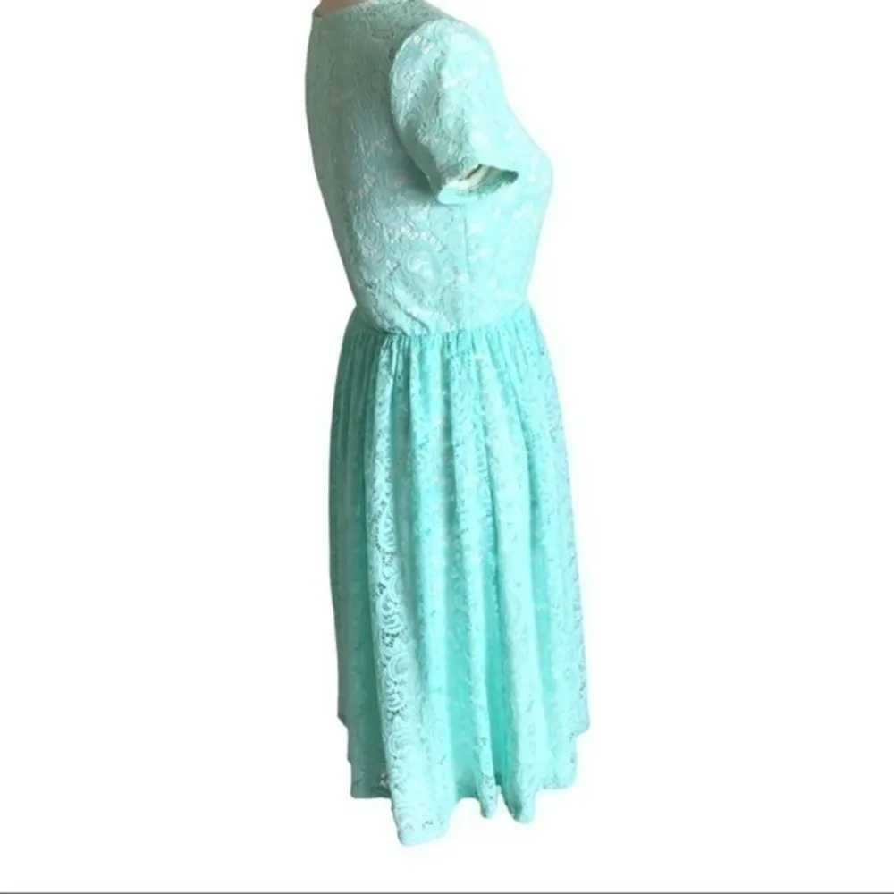 Jen Jenna Modest Lace Dress Or Bridesmaid Dress Size XS Green - Image 3