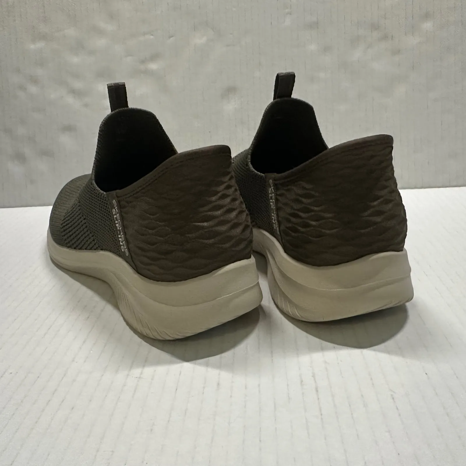 Skechers Hands Free Slip Ins Ultra Flex 3 Womens 6.5 Olive Green Sneakers Shoes - Image 3