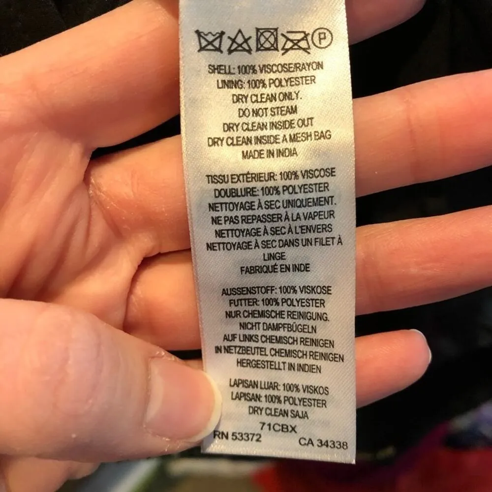 French Connection Black Gold Beaded Cocktail Dress - Image 8