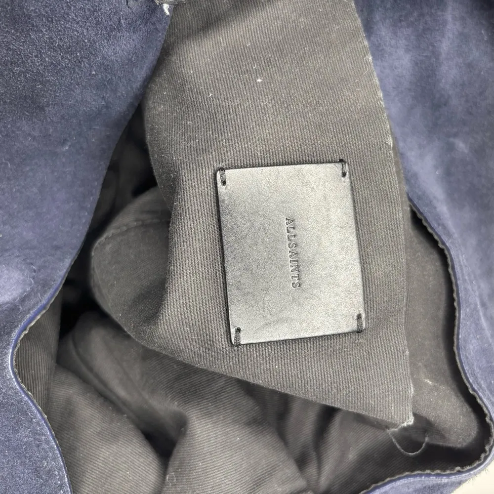 All Saints Freedom Hobo Slouchy Blue Handbag - Image 9