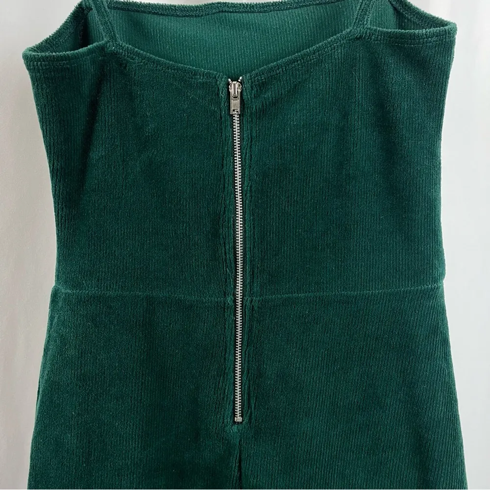 Forever 21 Small Ribbed Corduroy Retro Mini Dress Square Neck Earth Tone Boho - Image 4