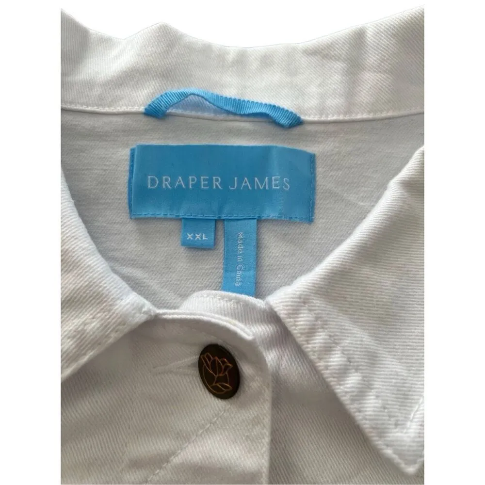 DRAPER JAMES White Denim Jacket size XXL - Image 5
