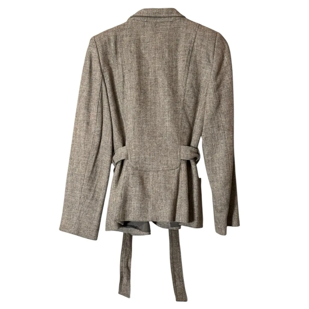 Londonderry by Peabody Women Size 11/12 Brown Tweed Wool Blend Blazer Jacket VTG - Image 2