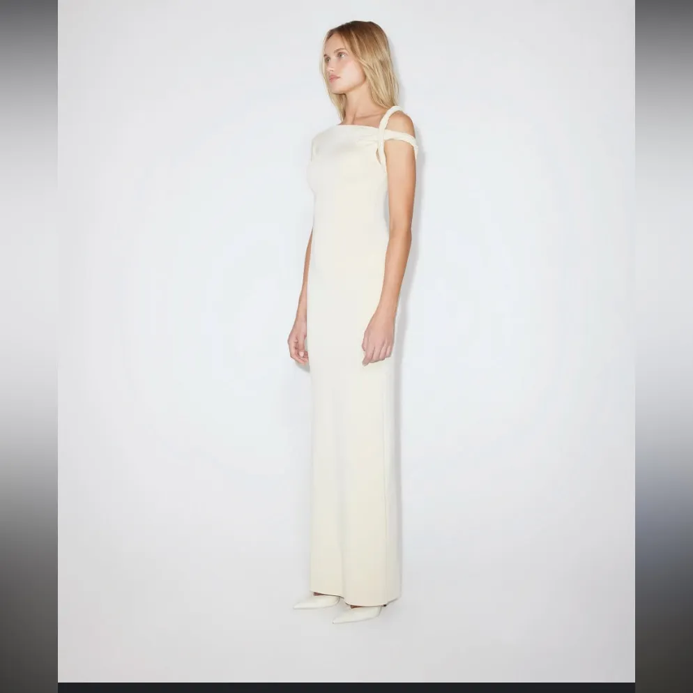 Sueded Stretch Twist
Maxi Dress KHY BY KYLIE cream $228 formal party event White Size M - Image 3