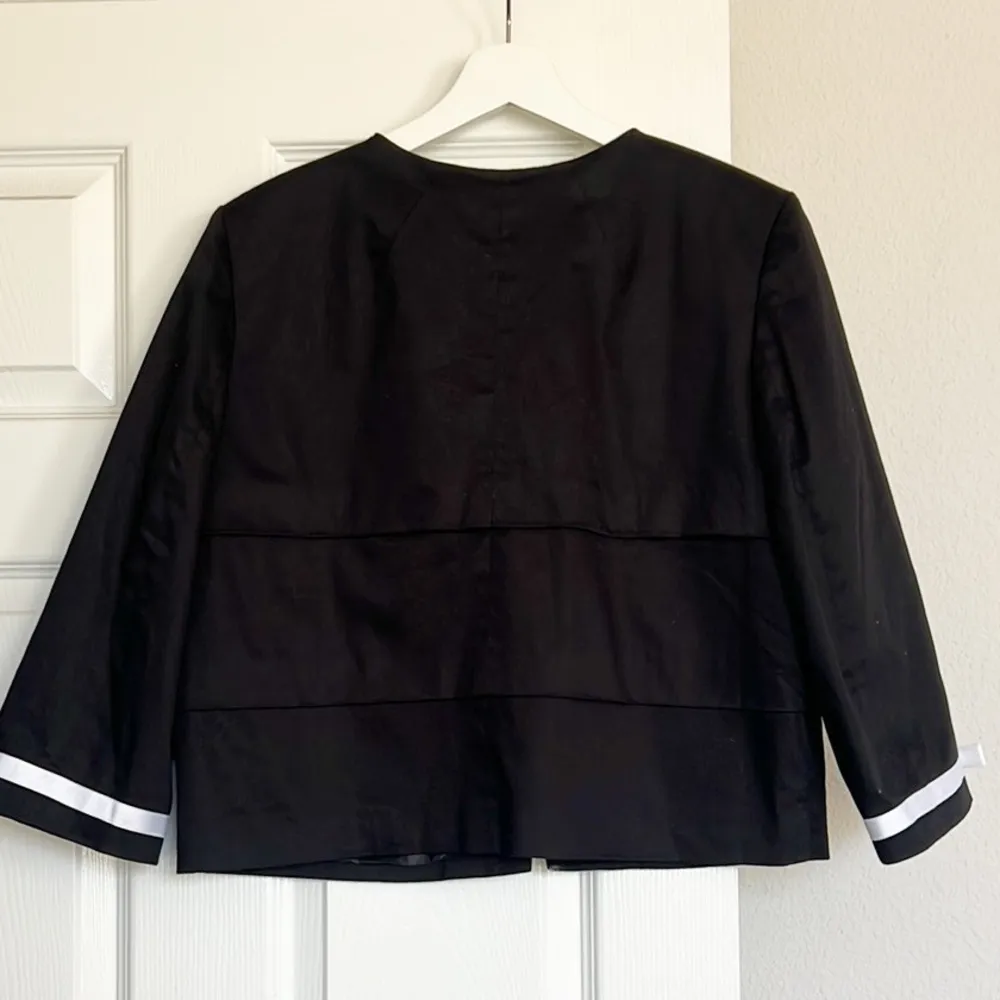 SANDRO CROPPED BOW JACKET WOMENS LARGE - Image 3