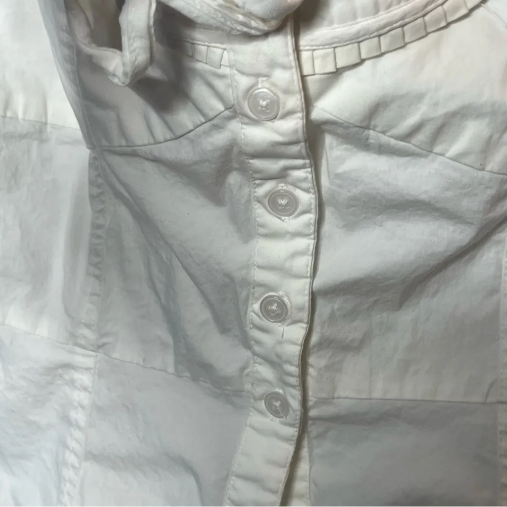 Free People Sail Away With Me Top Ivory Corset Style Tank Cottagecore Boho S - Image 5