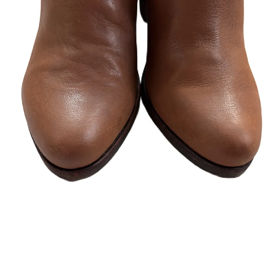 BP Jett Cognac Leather Brown Ankle Boots Block High Heel Boot Size 9 BP. Booties - Image 9