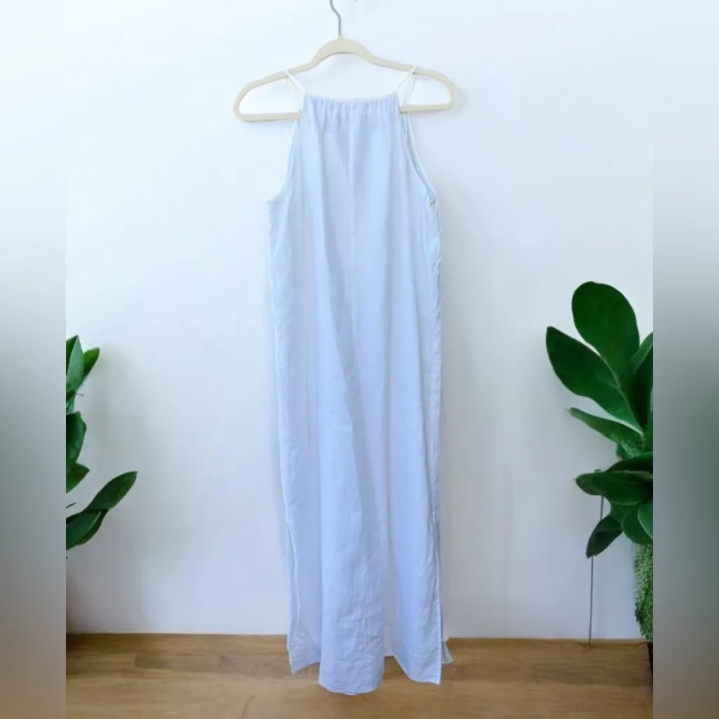 J.Crew Halter Style Linen Maxi Dress Small - Image 2