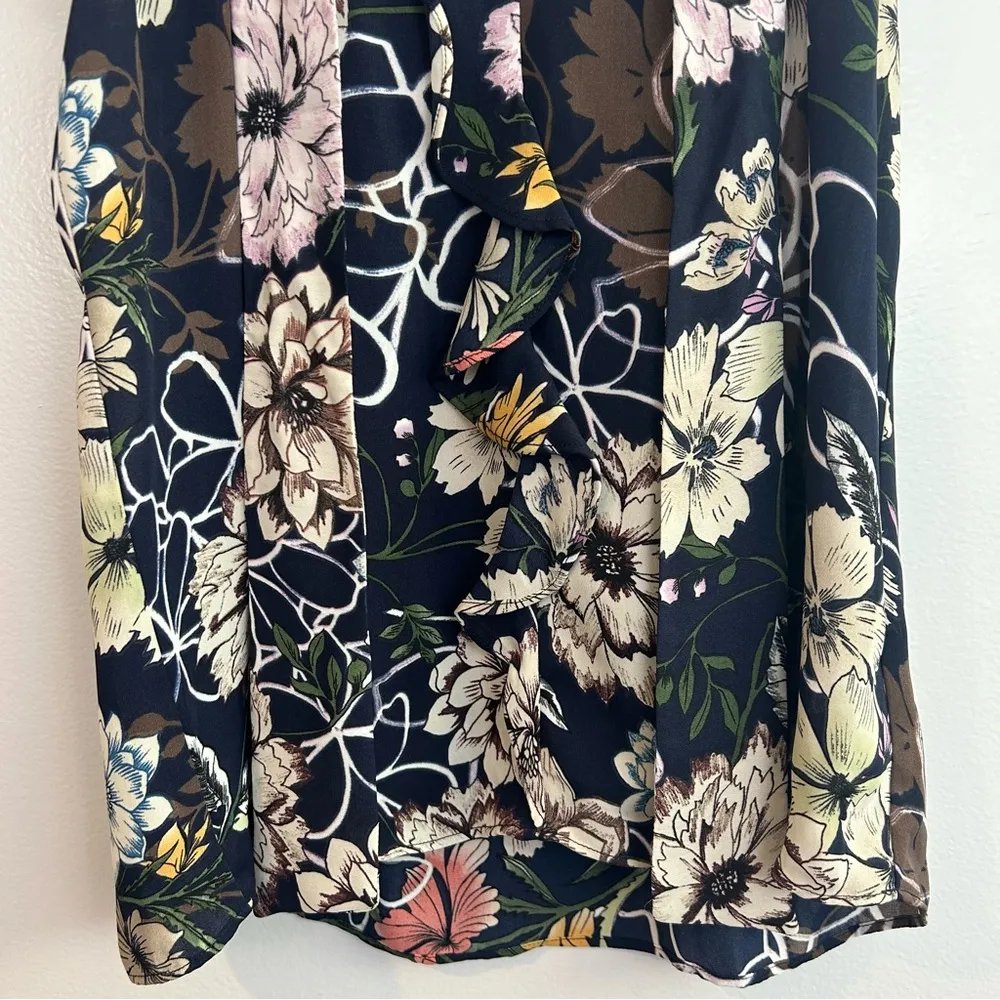 NWT Parker Floral Tie Neck Sleeveless Aquarius Blooms Blouse/Tank Size Small - Image 8