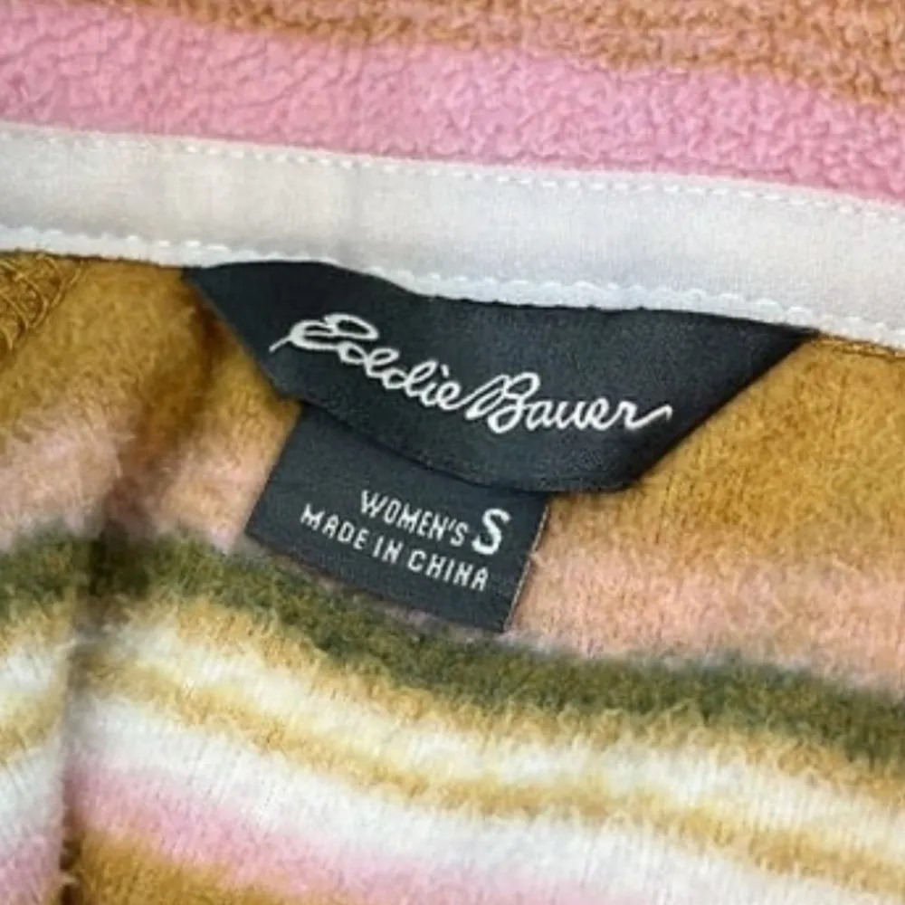 Women’s Eddie Bauer Striped Fleece Pullover Quarter Zip Size S - Image 5